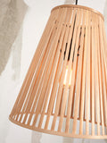 Hanging lamp Merapi bamboo/tapered 30xh.30cm natural - S