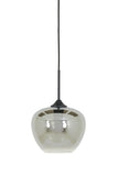 Hanging lamp 23x18 cm MAYSON smoked glass+matt black