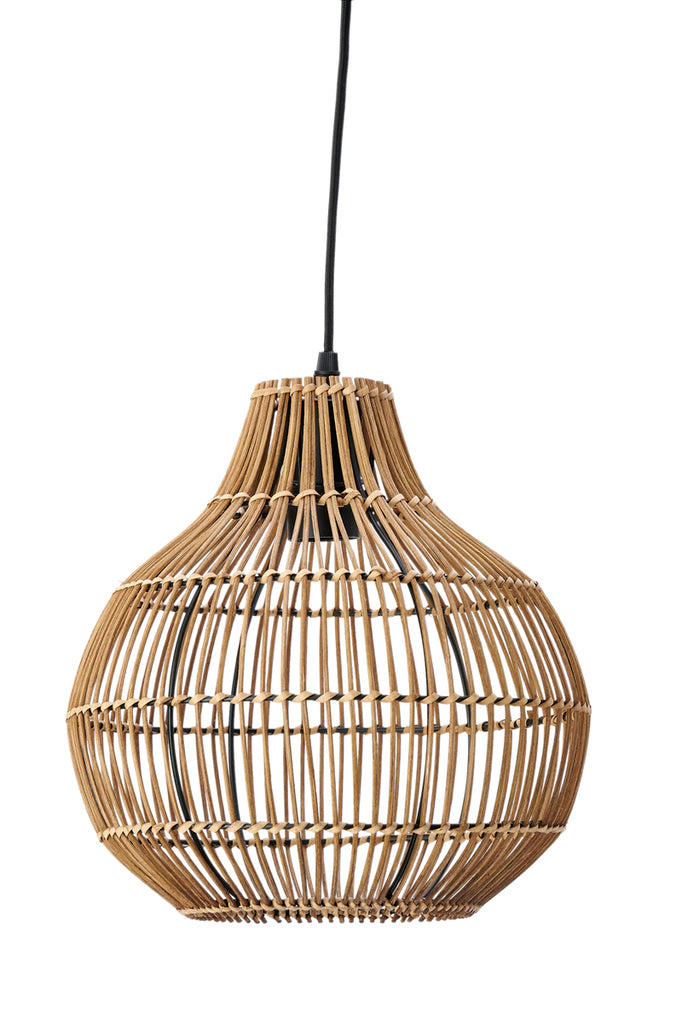 Hängelampe 30x31,5 cm PACINO Rattan dunkelbraun