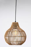 Hanging lamp 30x31,5 cm PACINO rattan dark brown