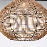 Hängelampe 50x51,5 cm PACINO Rattan dunkelbraun