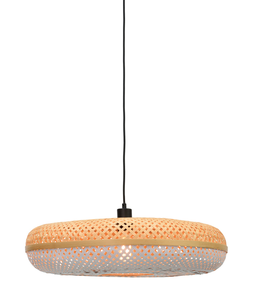 Hanging lamp Palawan bamboo 60x15cm nat./white L