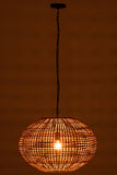 Hanging Lamp Rattan/Metal Brown/Black