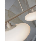 Hanging lamp Sapporo 3 disc white/sand