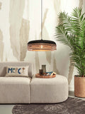 Hanging lamp Ubud double shades bamboo dia.60x18cm - bl/natural