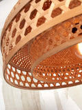 Hanging lamp Ubud double shades bamboo dia.60x18cm - natural