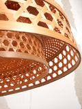 Hanging lamp Ubud double shades bamboo dia.60x18cm - natural