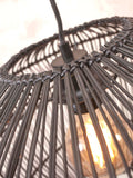 Hanging lamp Zanzibar rattan/round dia.40xh.30cm - black