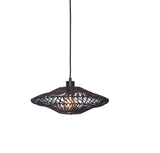 Hanging lamp Zanzibar S rattan/flat dia.40xh.12cm - black