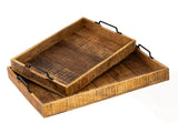 Eva - Tablett - Holz - Mangoholz - 46x31cm (2er-Set)