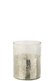 Hurricane Classic Craquelure Glass Transparent/Silver Small