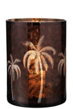 Hurricane Palm Tree Glass Brown Xlarge