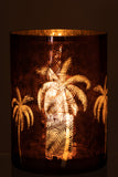 Hurricane Palm Tree Glass Brown Xlarge