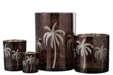 Hurricane Palm Tree Glass Brown Xlarge
