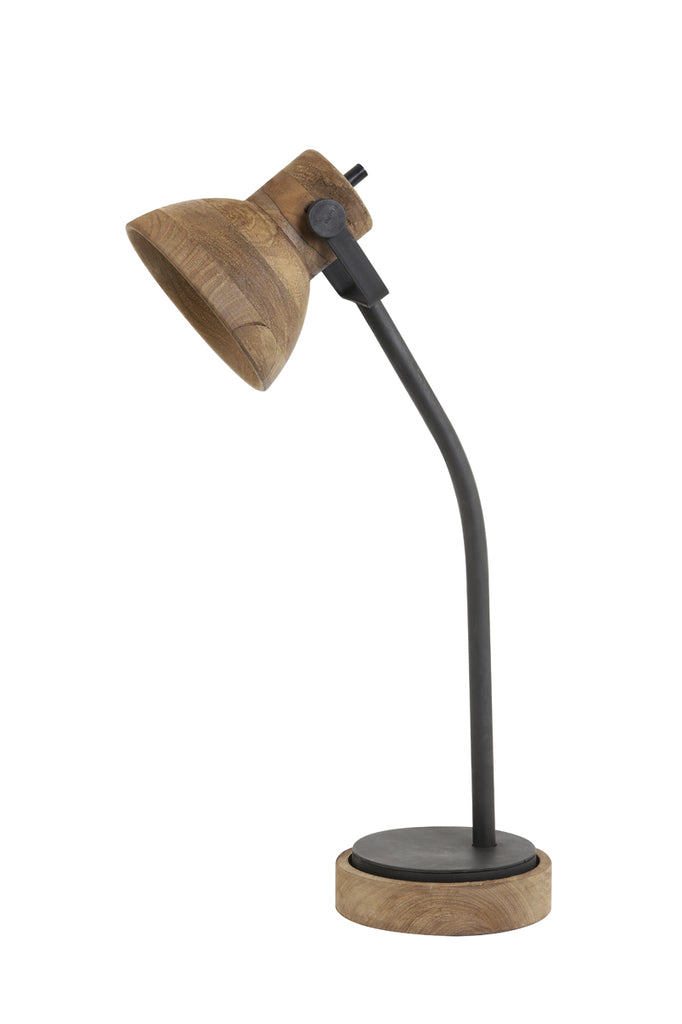 Desk lamp 30x18x64 cm IMBERT wood brown+matt black