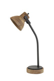 Desk lamp 30x18x64 cm IMBERT wood brown+matt black