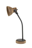 Desk lamp 30x18x64 cm IMBERT wood brown+matt black