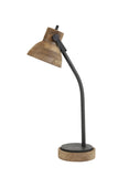 Desk lamp 30x18x64 cm IMBERT wood brown+matt black