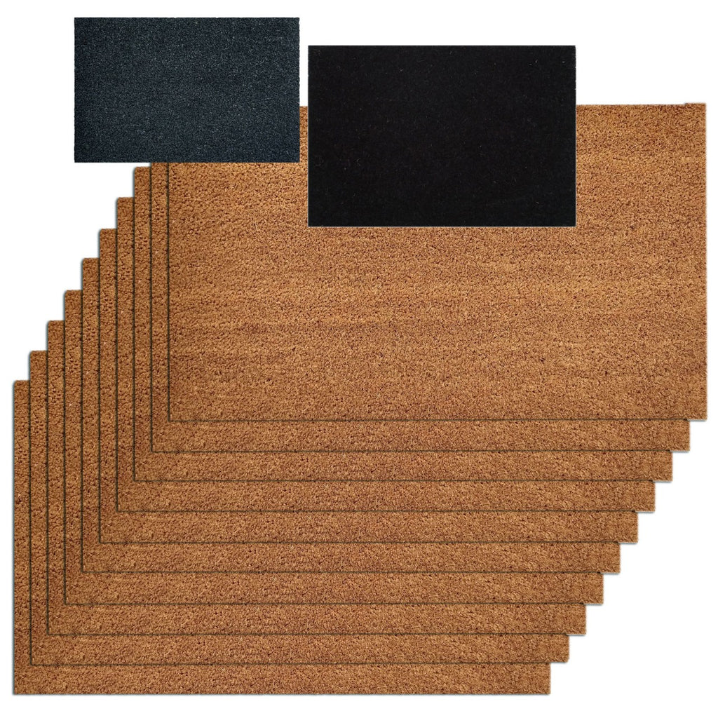 Bram - Kokosmatten - naturbelassen - 100 % Kokosfasern - 60x90 cm (10er-Set)