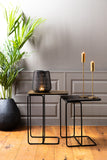 Side table S/2 40x40x51+46x31x57 cm LAJA ant copper+bronze