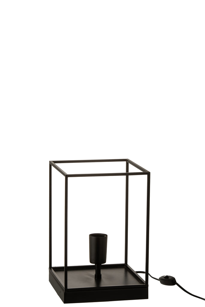 Lamp 1 Lamp Rectangular Frame Metal Black Small