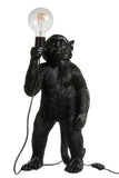 Lamp Ape Standing Polyresin Black