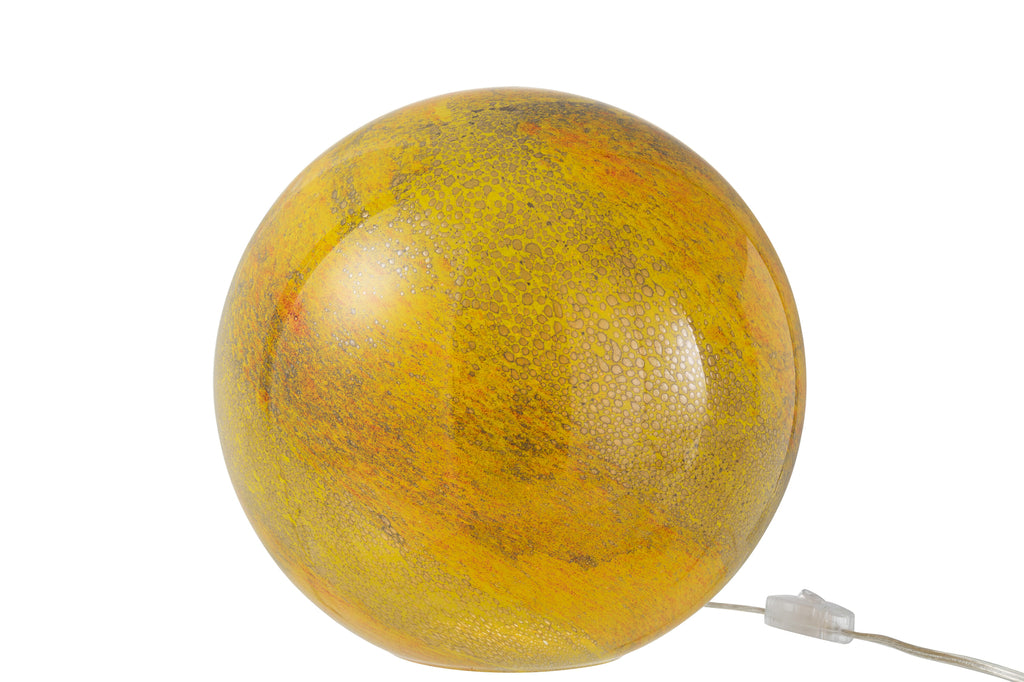 Lamp Dany Stripes Round Glass Yellow Large