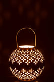 Lantern Ball Perforated Iron Ochre