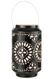 Lantern High Perforated Iron Black