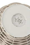 Lantern Woven Led Plastic White Small