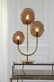 Table lamp 3L 38x20x60 cm MAGDALA glass brown+gold