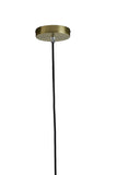 Hanging lamp 48 cm MAGDALA glass light grey+gold