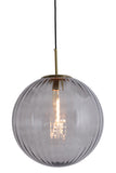 Hanging lamp 48 cm MAGDALA glass light grey+gold