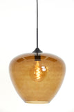 Hanging lamp 40x34 cm MAYSON glass brown+black