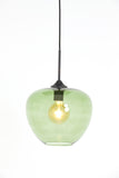 Hanging lamp 30x25 cm MAYSON glass green+matt black