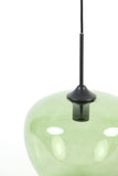 Hanging lamp 30x25 cm MAYSON glass green+matt black