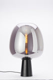 Table lamp 40x59 cm MAYSONY smoked glass+matt black