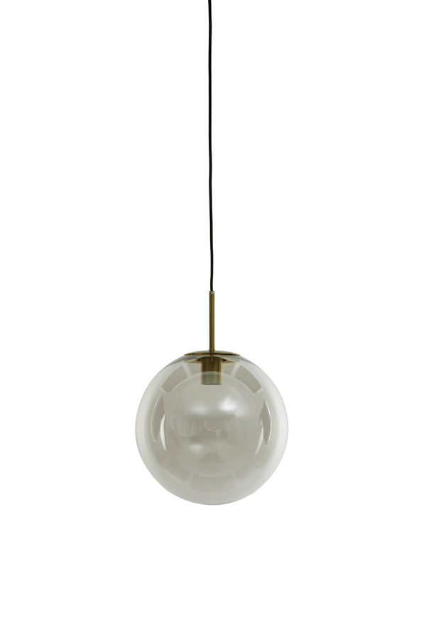 Hanging lamp 40 cm MEDINA antique bronze+glass clear