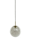 Hanging lamp 40 cm MEDINA antique bronze+glass clear