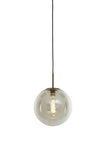 Hanging lamp 40 cm MEDINA antique bronze+glass clear