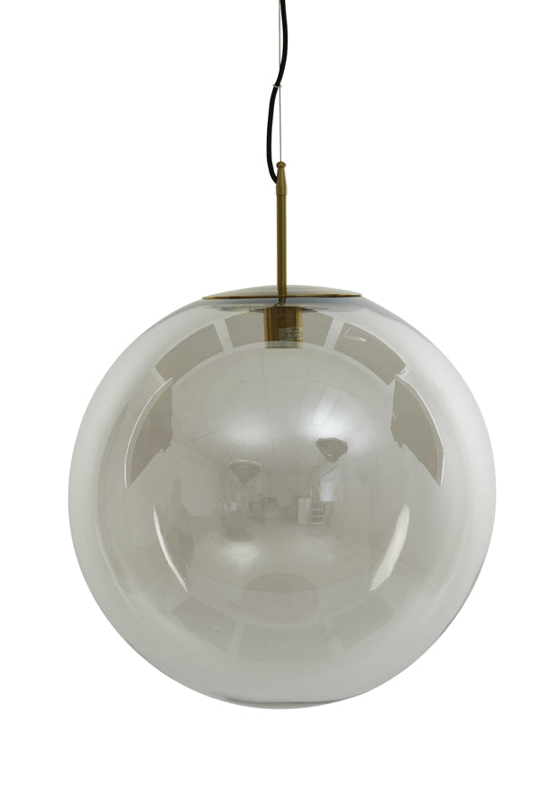 Hanging lamp 48 cm MEDINA antique bronze+glass clear