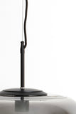 Hanging lamp 45x48 cm MISTY smoked glass+matt black