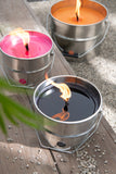 Outdoors Candle Paint Ikoko Pot Metal/Wax Fuchsia Small 50H