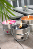 Outdoors Candle Paint Ikoko Pot Metal/Wax Orange Large 135H