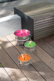 Outdoors Candle Paint Ikoko Pot Metal/Wax Orange Small 50H