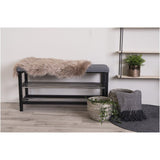 David – Sofa – Grau und Schwarz – Pappelholz und Stahl – 120 x 40 x 50 cm