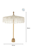 Parasol+Foot Macrame Cotton White Small