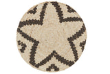 Placemat Round Star Cornhusk Natural/Brown