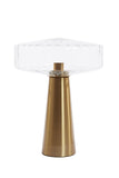 Table lamp 40x53 cm PLEAT glass clear+gold