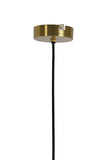 Hanging lamp 30x17 cm PLEAT glass matt white+gold